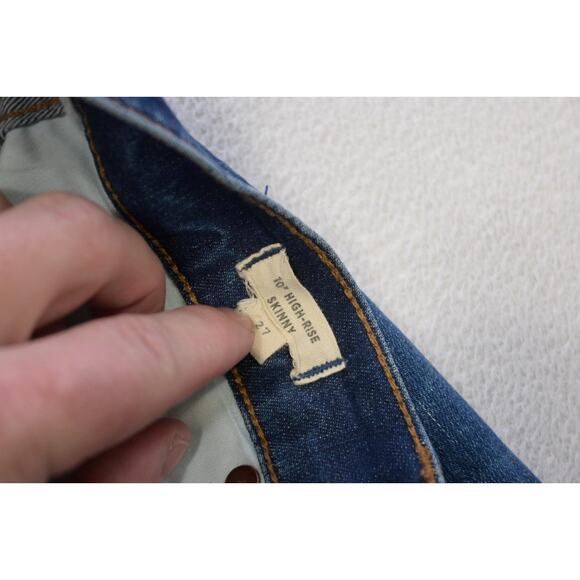 Madewell 10" High Rise Skinny Jeans Stretch Button Fly Denim Womens Sz 27 x 29 - Picture 7 of 9